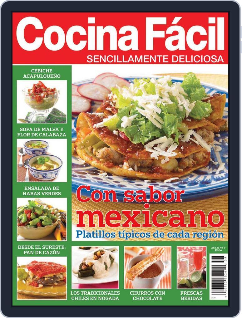 Cocina Fácil Mexico August 25th, 2011 Digital Back Issue Cover