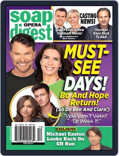 Soap Opera Digest March 20th, 2023 Digital Back Issue Cover
