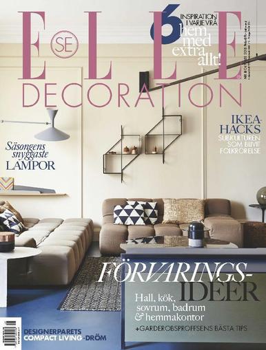 ELLE Decoration Sweden October 1st, 2018 Digital Back Issue Cover