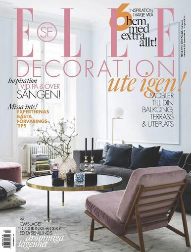 ELLE Decoration Sweden April 1st, 2018 Digital Back Issue Cover