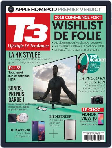 T3 Gadget Magazine France April 1st, 2018 Digital Back Issue Cover