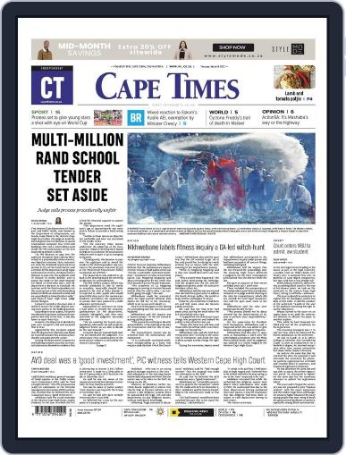 Cape Times March 16th, 2023 Digital Back Issue Cover