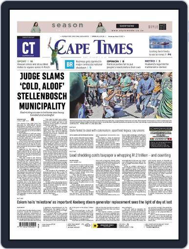 Cape Times March 22nd, 2023 Digital Back Issue Cover