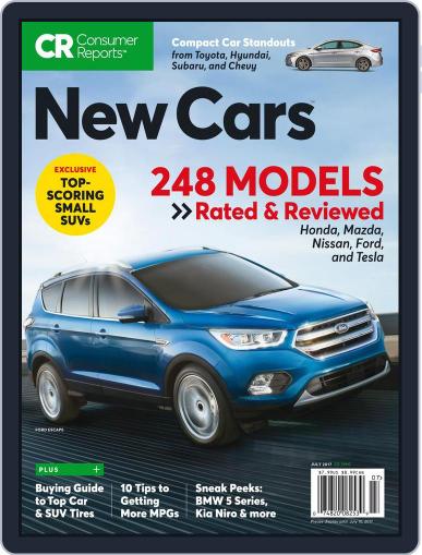 Consumer Reports New Cars July 1st, 2017 Digital Back Issue Cover