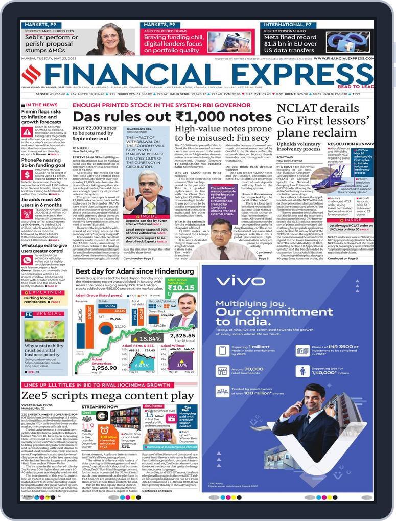 Financial Express Mumbai May 23, 2023 (Digital) - DiscountMags.com