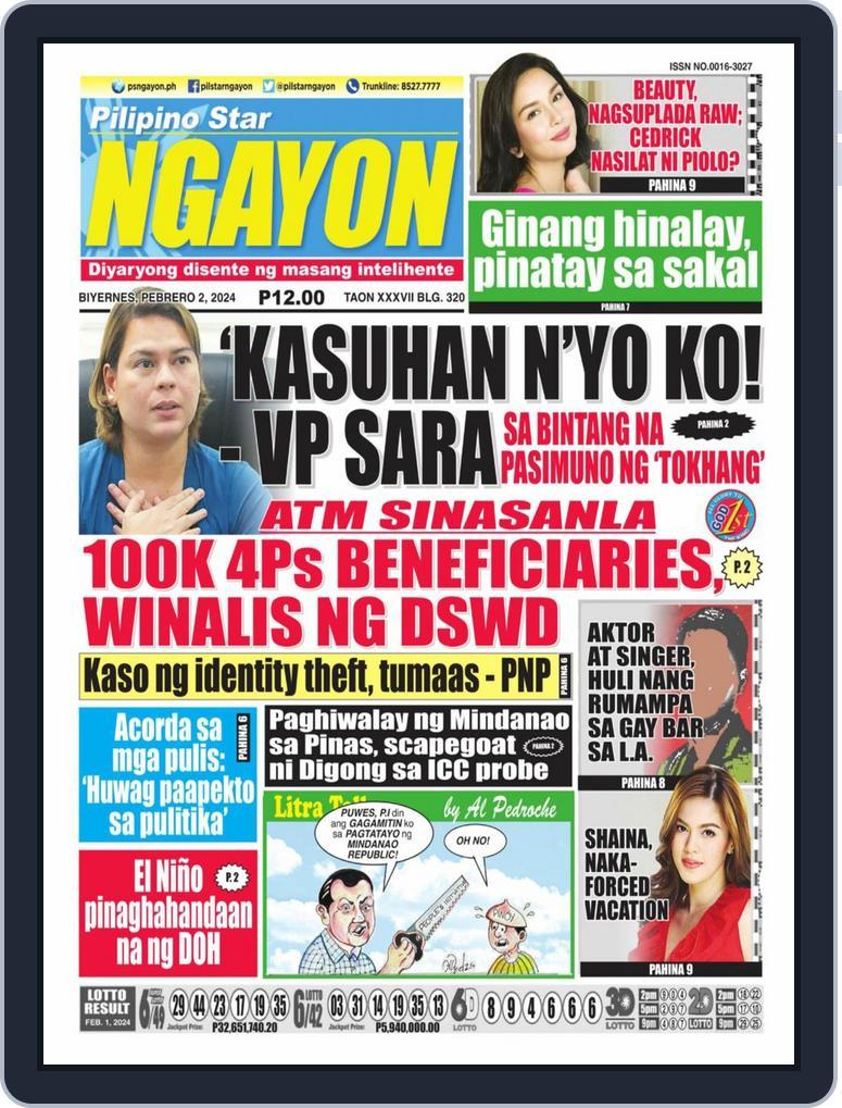 Pilipino Star Ngayon February 02, 2024 (Digital) - DiscountMags.com