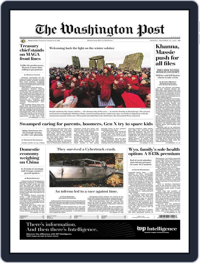 Washington Post Scan The Washington Post December 22, 2025 (Digital) - DiscountMags.com