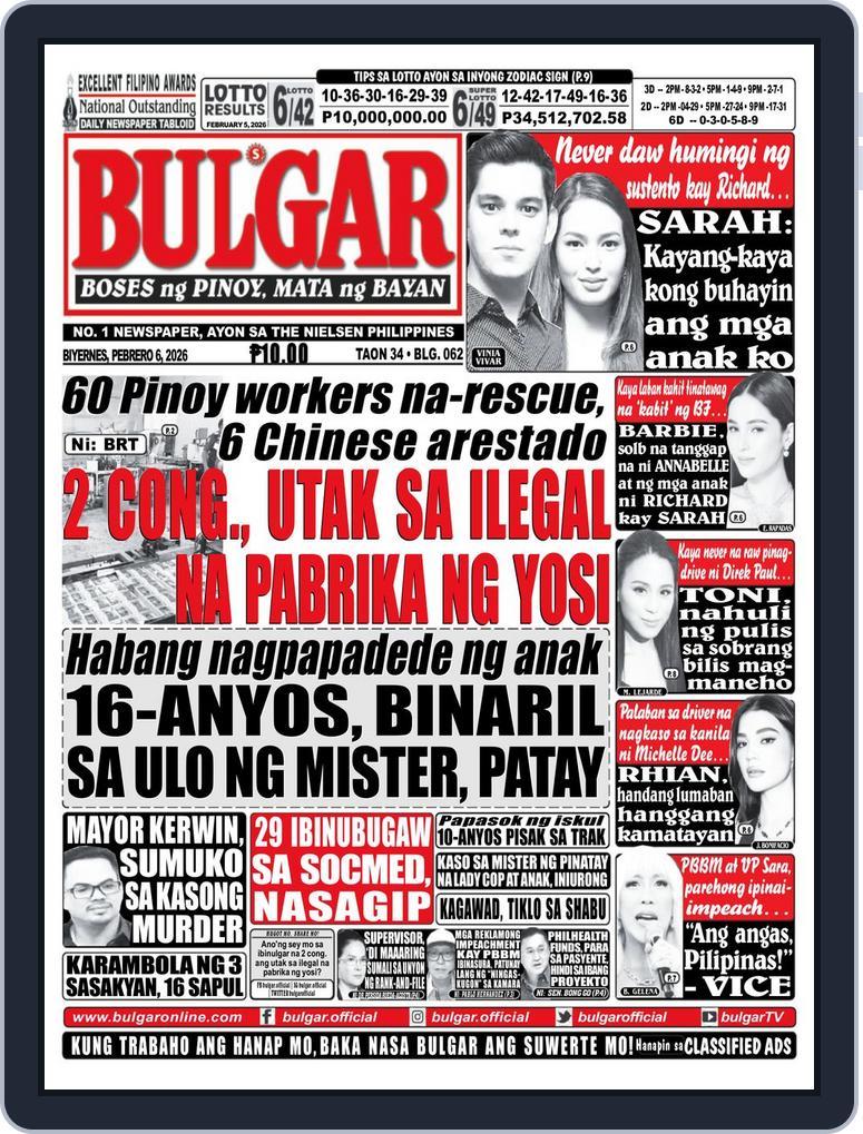 Bulgar Newspaper/Tabloid February 06, 2026 (Digital) - DiscountMags.com