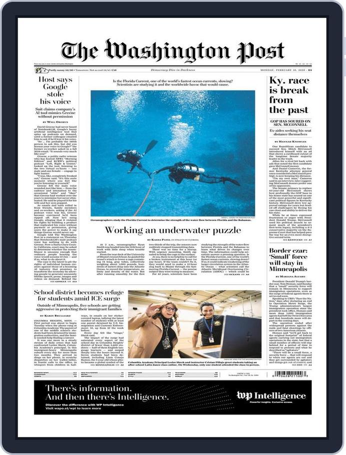 Washington Post Scan The Washington Post February 16, 2026 (Digital) - DiscountMags.com