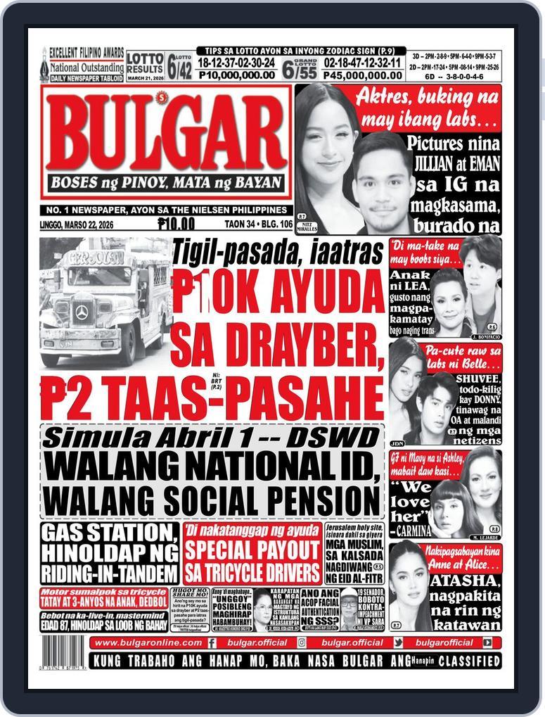 Bulgar Newspaper/Tabloid March 22, 2026 (Digital) - DiscountMags.com