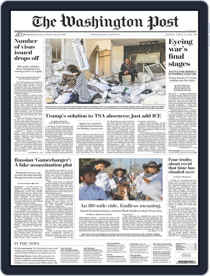 Washington Post Label The Washington Post March 23, 2026 (Digital) - DiscountMags.com