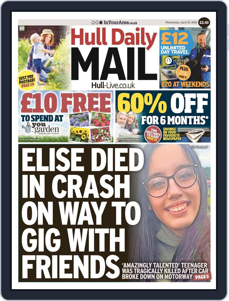 Hull Daily Mail April 29, 2026 (Digital) - DiscountMags.com