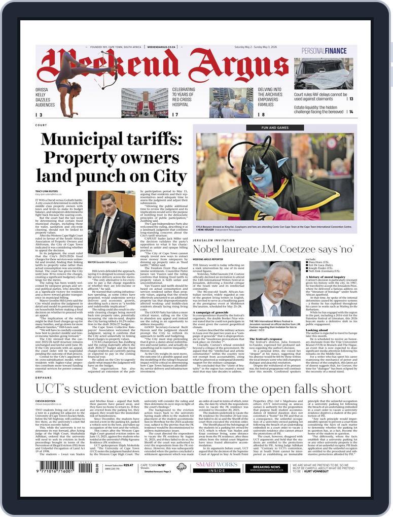 Weekend Argus Saturday 2026-05-02 (Digital) - DiscountMags.com