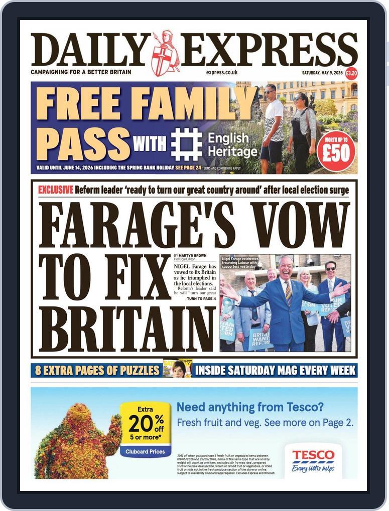 Daily Express May 09, 2026 (Digital) - DiscountMags.com