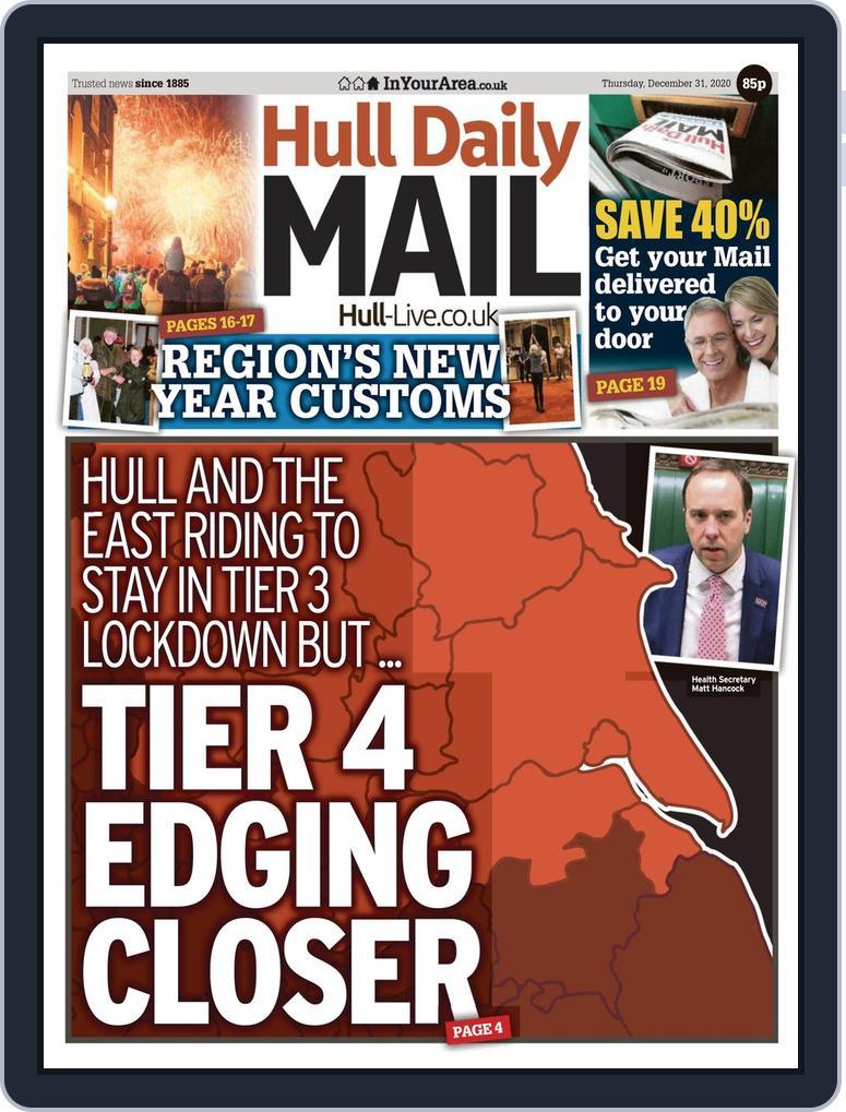 Hull Daily Mail December 31, 2020 (Digital) - DiscountMags.com (Australia)