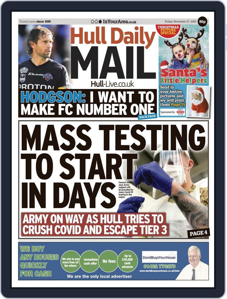 Hull Daily Mail November 27, 2020 (Digital) - DiscountMags.com (Australia)