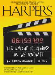 Harpers Magazine Subscription                    May 1st, 2024 Issue
