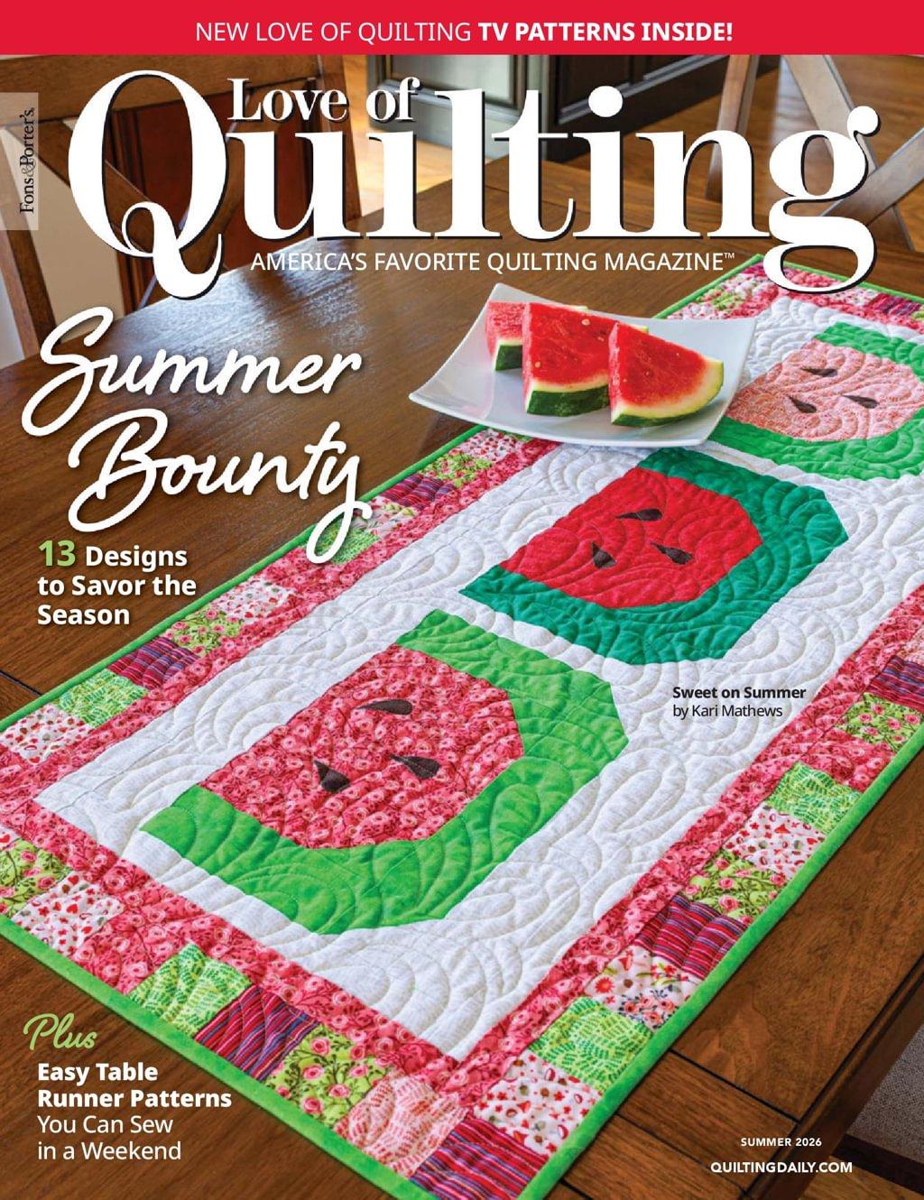 Fons & Porter's Love Of Quilting Magazine Subscription                    May 5th, 2026 Issue