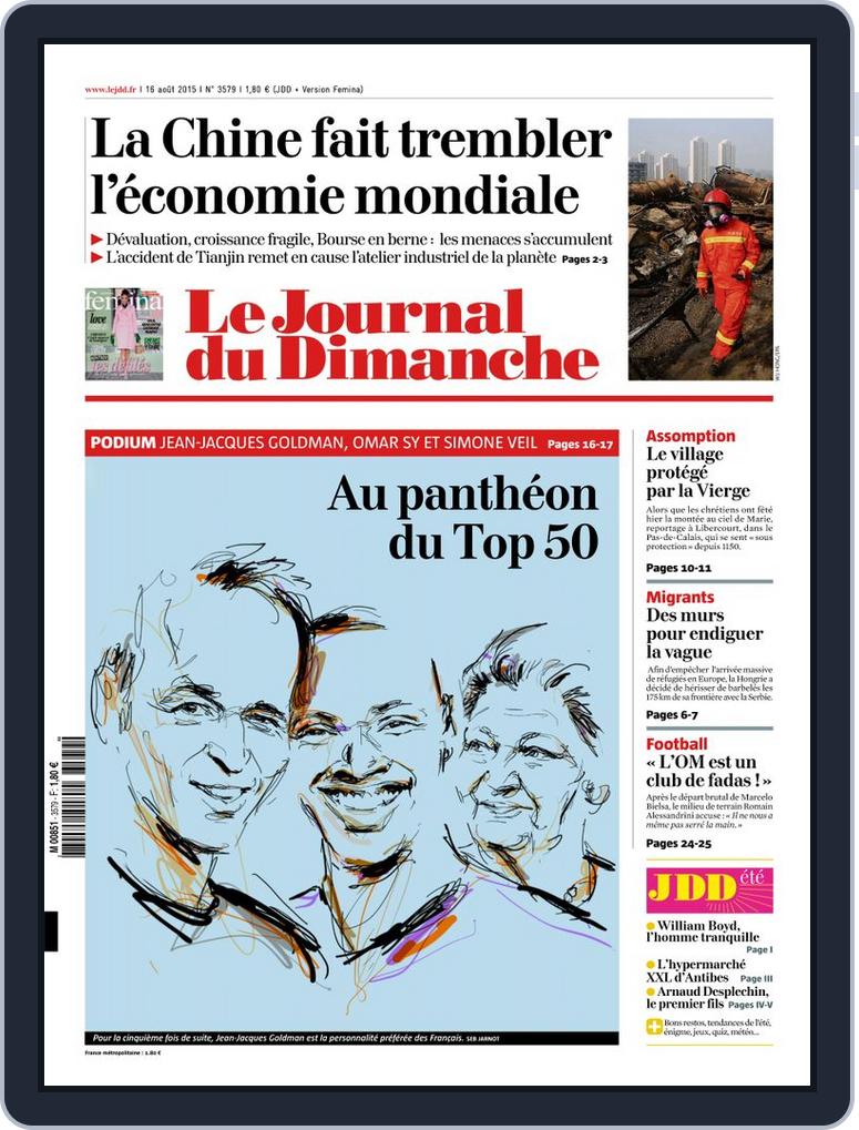 Le Journal Du Dimanche 16 Aout 15 Digital Discountmags Com Le Journal Du Dimanche 16 Aout 15 Digital Discountmags Com