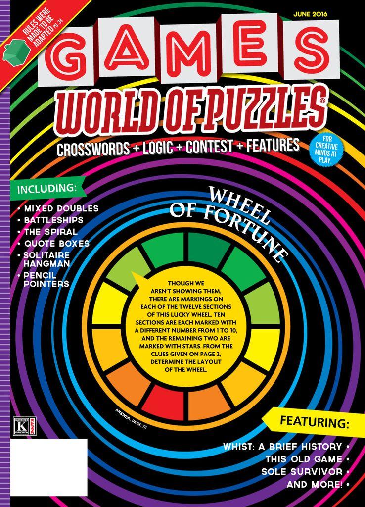 Games World of Puzzles June 2016 (Digital) - DiscountMags.com