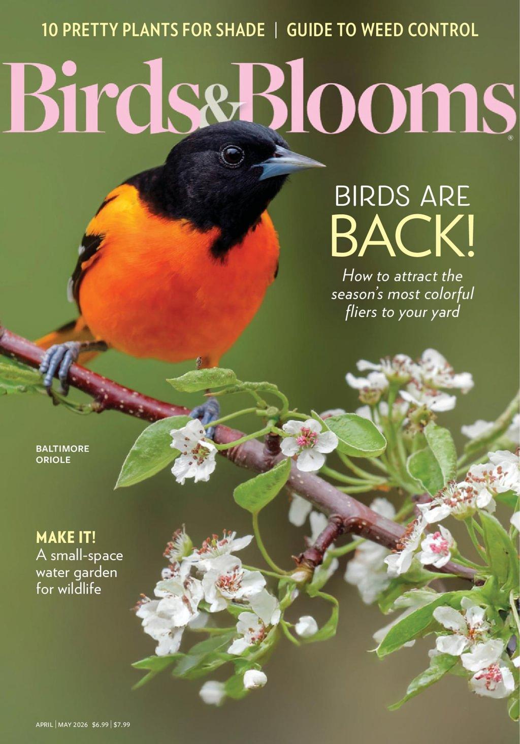 Birds & Blooms Magazine Subscription                    April 1st, 2026 Issue