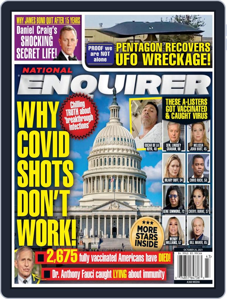 National Enquirer Back Issue October 25, 2021 (Digital) - DiscountMags.com