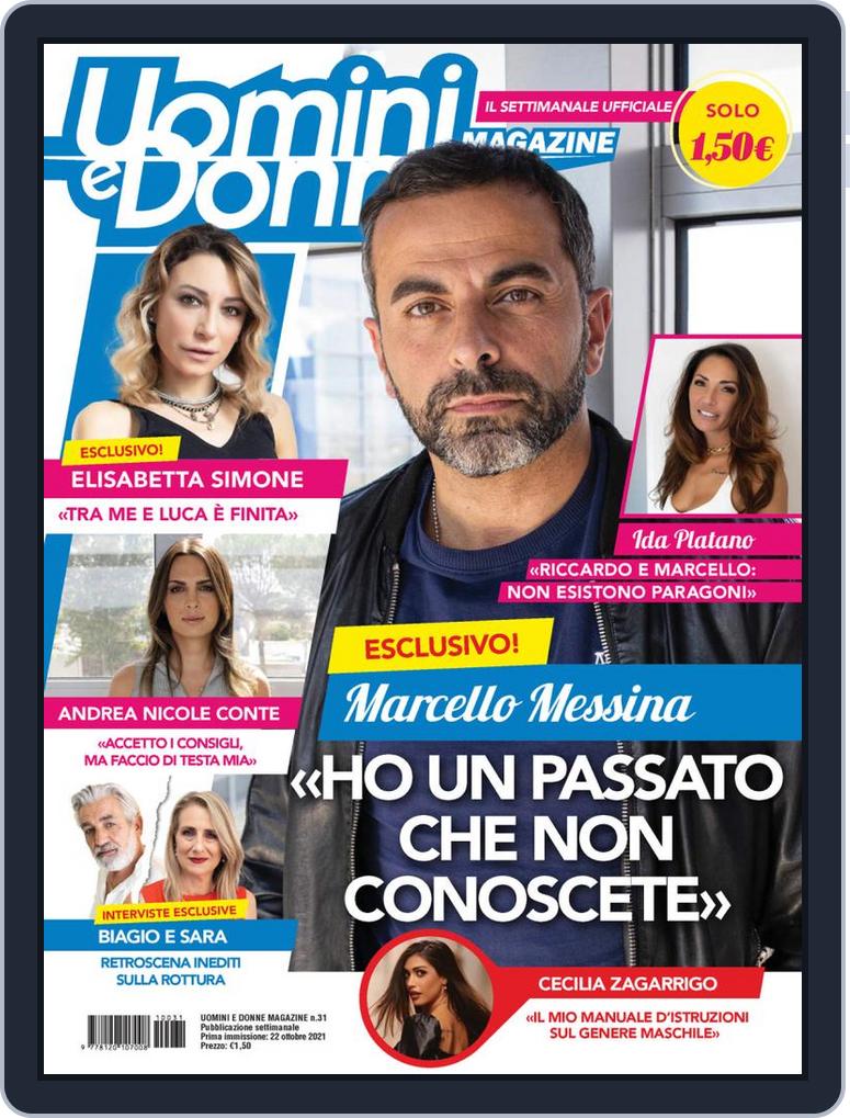 uomini e donne back issue 22 ottobre 2021 digital discountmags com