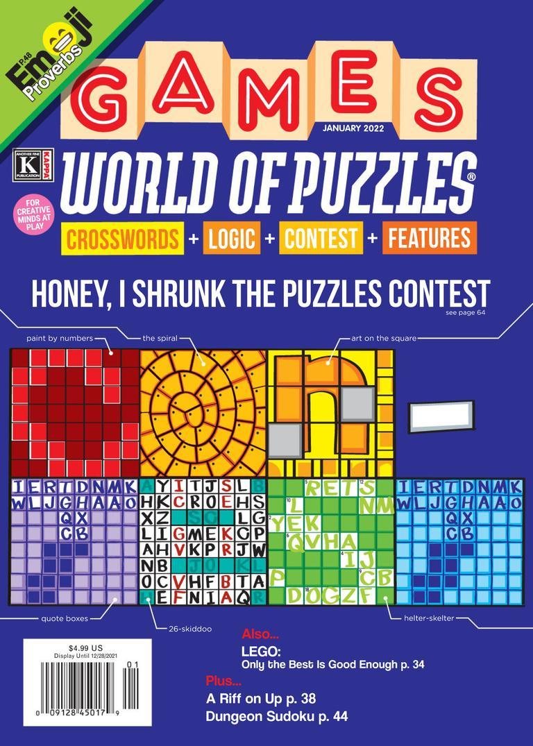 Games World of Puzzles January 2022 (Digital) - DiscountMags.ca
