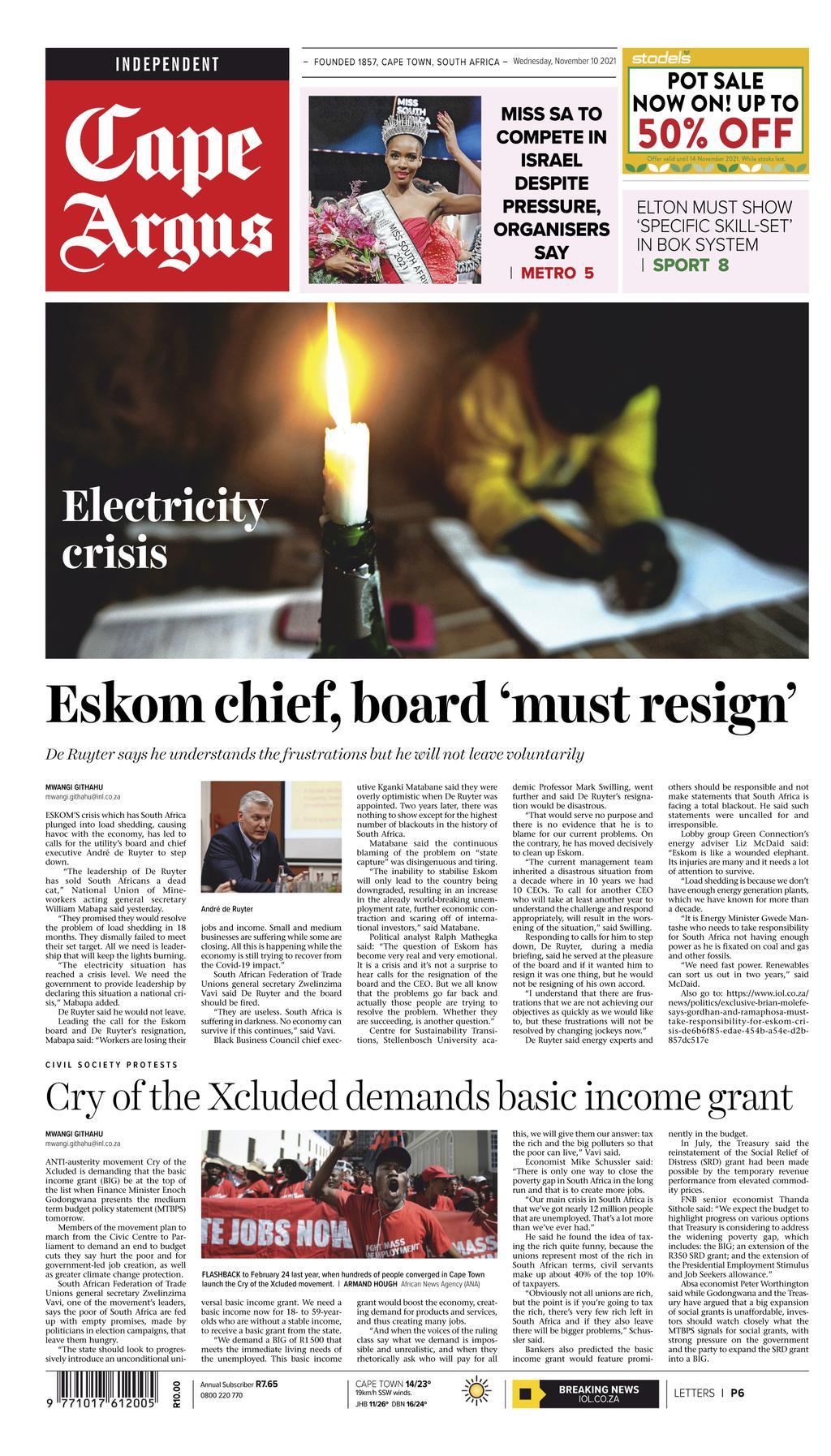 Cape Argus 2021-11-10 (Digital) (Australia)