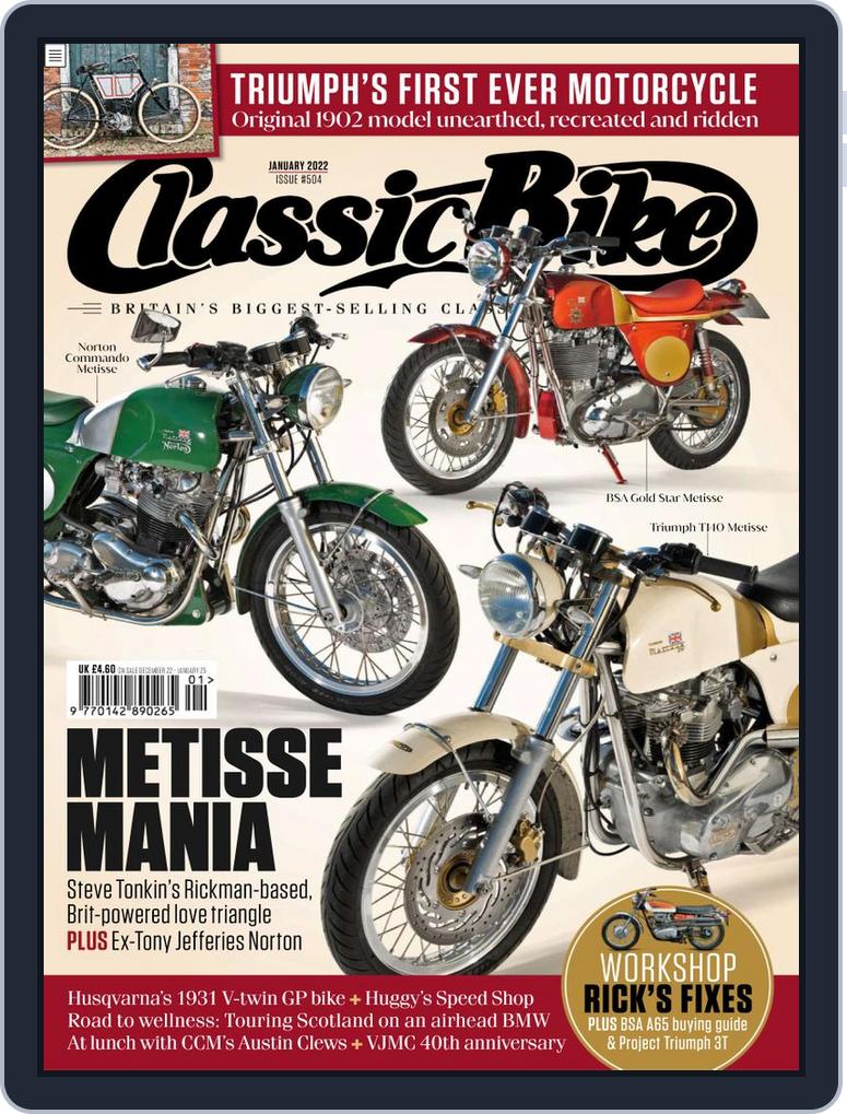 Classic Bike January 2022 (Digital) - Main Image