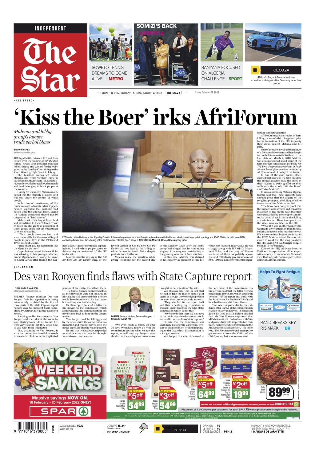 Star South Africa 2022-02-18 (Digital) - DiscountMags.com