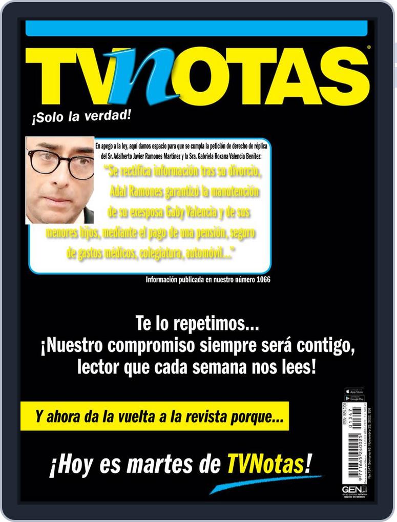 Tvnotas 29 De Noviembre 22 Digital Discountmags Com Tvnotas 29 De Noviembre 22 Digital Discountmags Com
