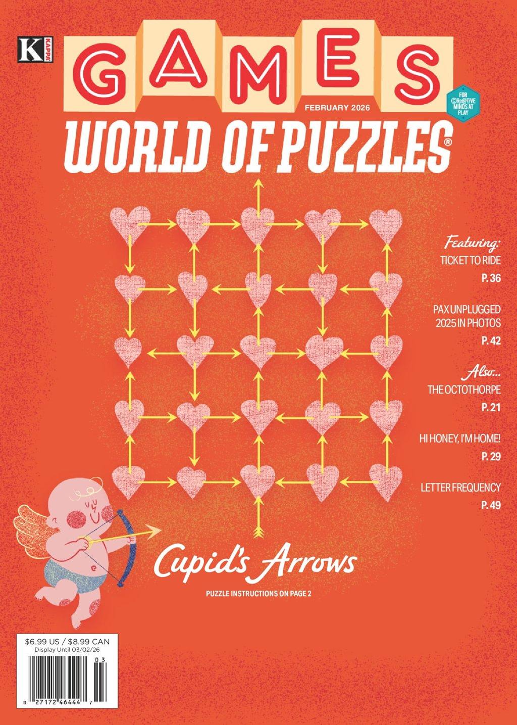 Games World of Puzzles Magazine Subscription                    February 1st, 2026 Issue