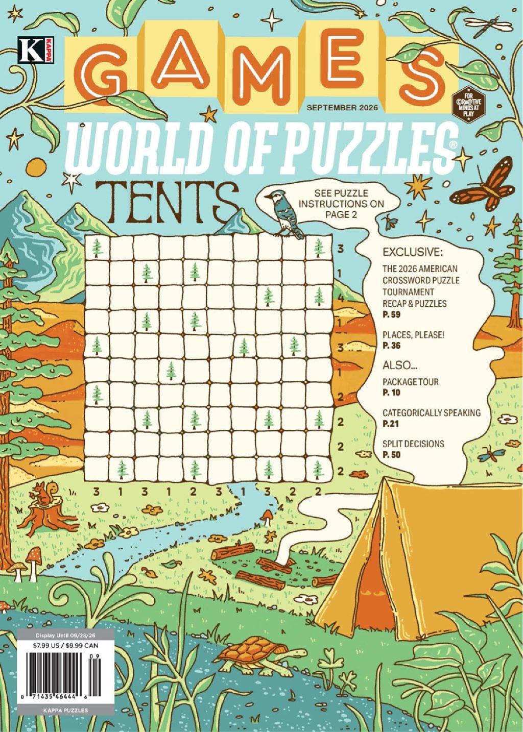 Games World of Puzzles Magazine Subscription                    September 1st, 2026 Issue