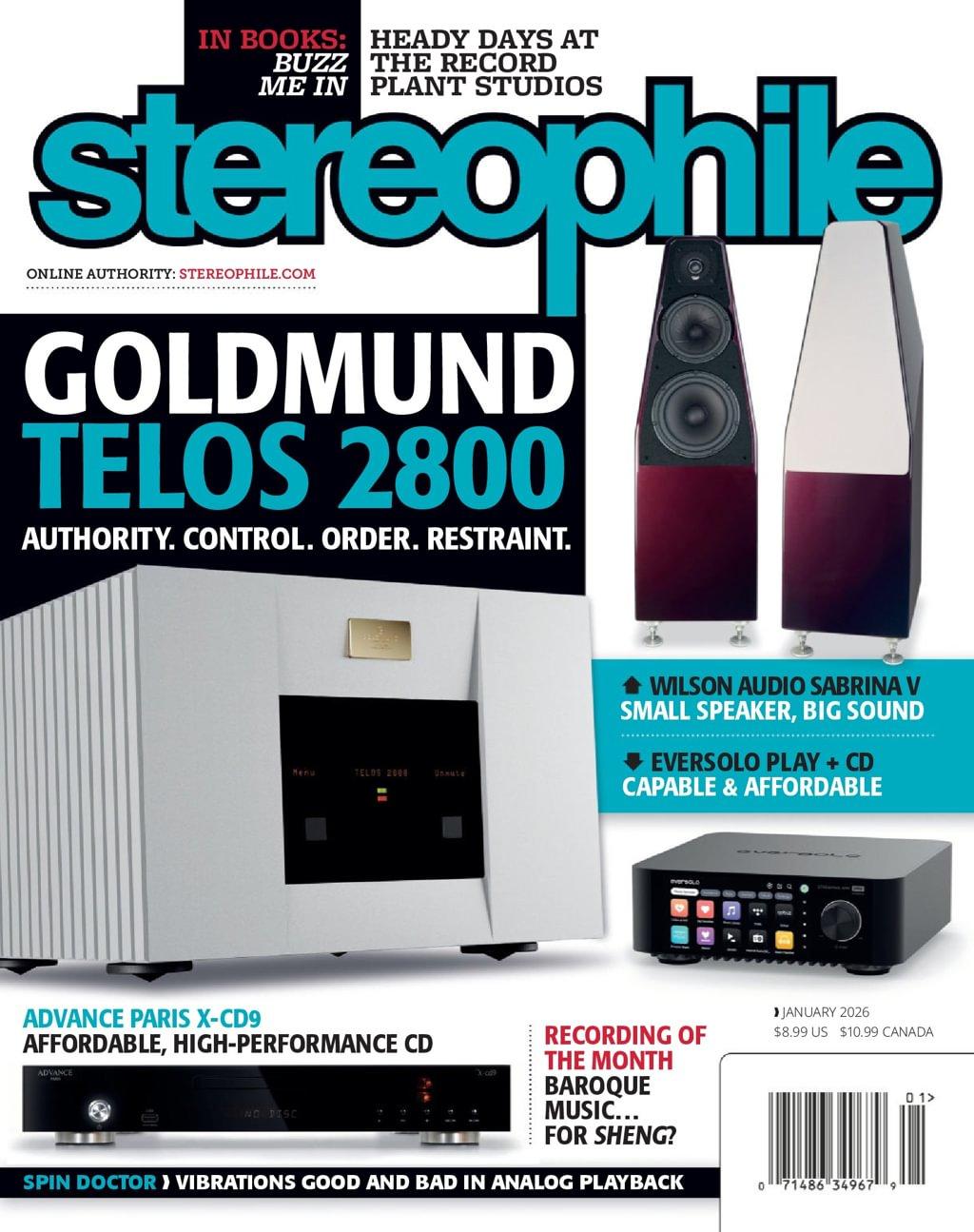 Stereophile Magazine Subscription                    January 1st, 2026 Issue