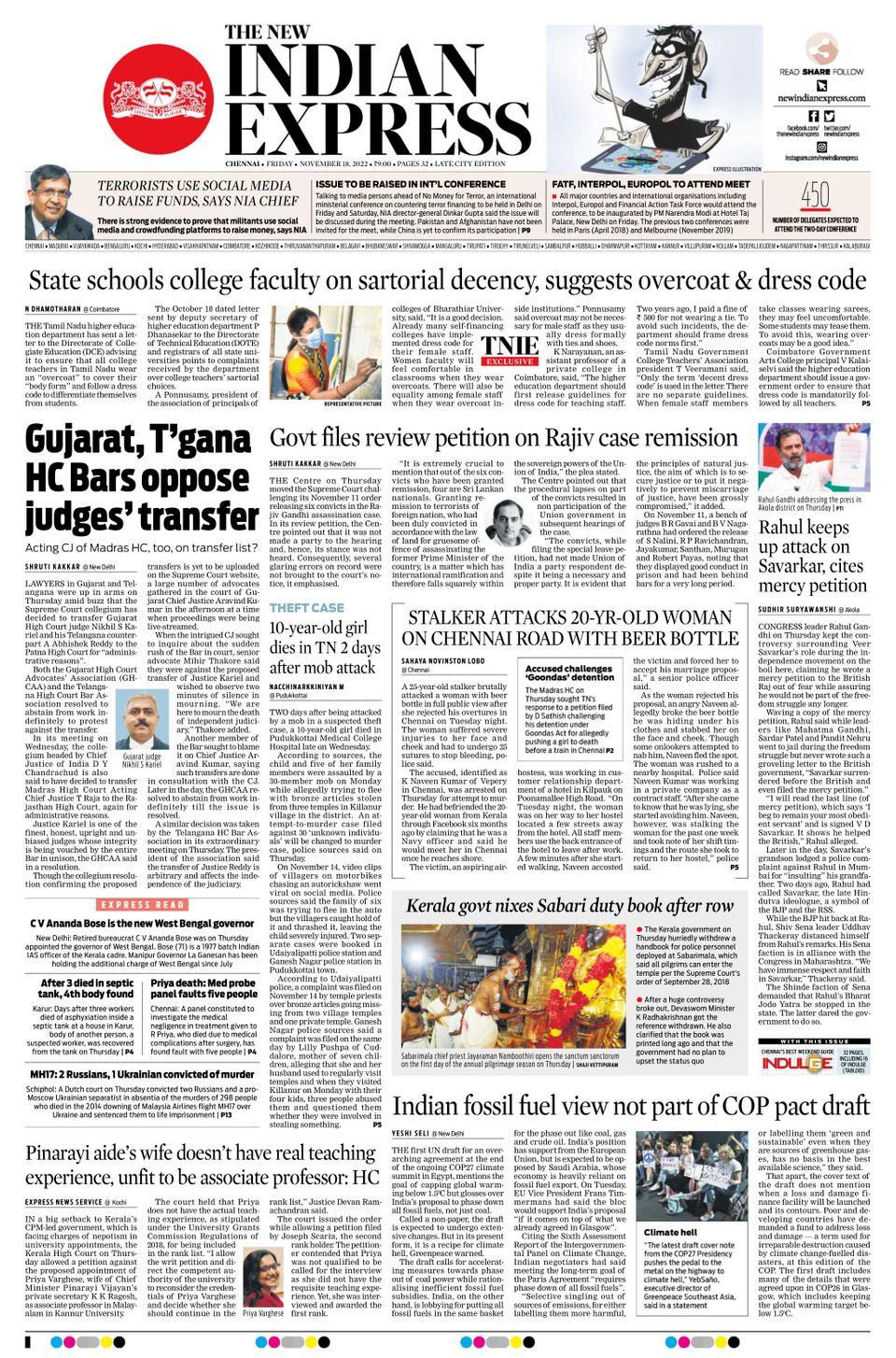 The New Indian Express Chennai November 18, 2022 (Digital) -  DiscountMags.com