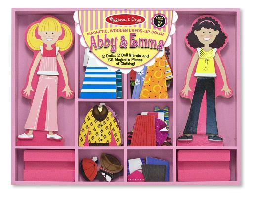 Melissa & Doug Abby & Emma Wooden Magnetic Dress-Up Play Set