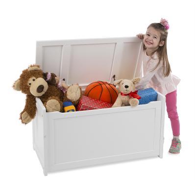 Wooden Toy Chest - White