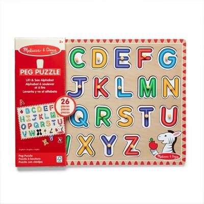 Melissa & Doug See-Inside Alphabet Peg Puzzle (Uc) - 26 Pieces