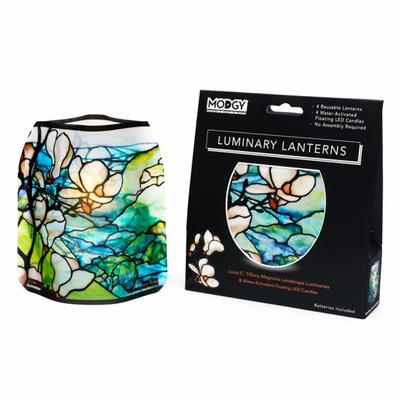 Louis C. Tiffany-Magnolia Luminary Set [With Battery]