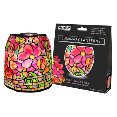 Louis C. Tiffany Pink Peony - Luminary Set [With Battery]