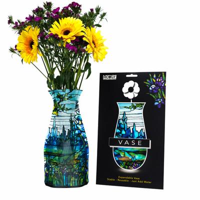 Louis C. Tiffany Iris Landscape Vase in Retail Packaging