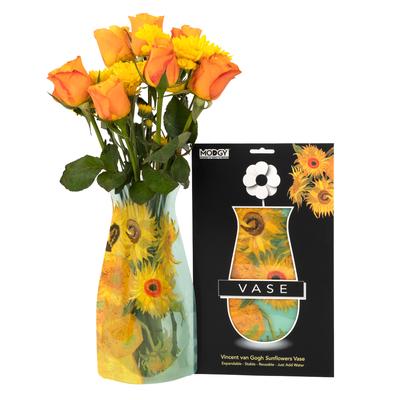 Van Gogh Sunflowers Vase in Retail Packaging