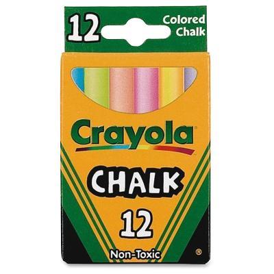 Crayola Drawing Chalk, Assorted Colors, 12/Box (51-0816)