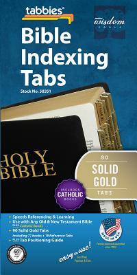 Bible Tabs - Solid Gold - Old: Classic Solid Gold Catholic Bible Tabs