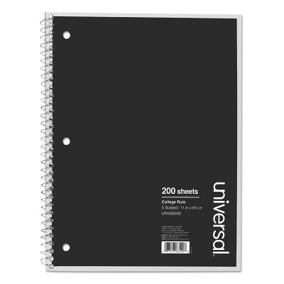 Wirebound Notebook, 8-1/2 X 11, College Ruled, 200 Sheets, Assorted Color Cover