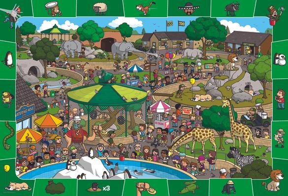 A Day in the Zoo-Spot & Find 100-Piece Puzzle