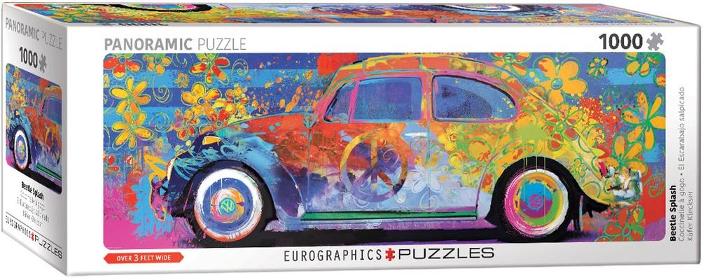 VW Beetle Splash Panoramic 1000-Piece Puzzle