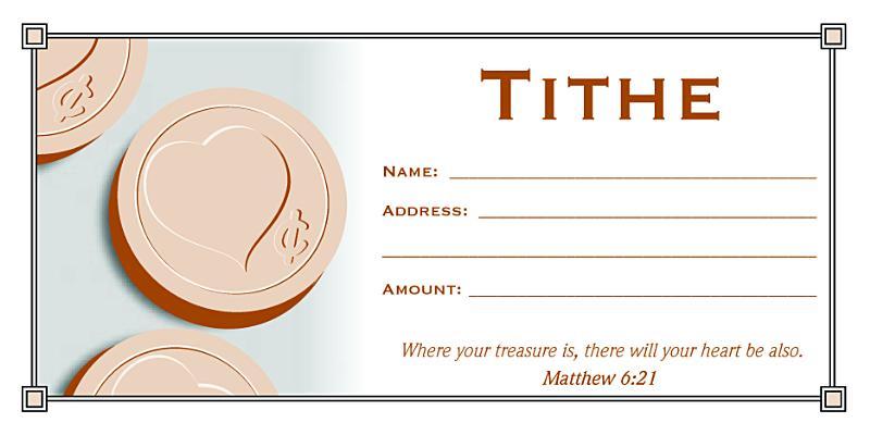 Value Offering Env - Tithe - Where Your Treasure Is There Will Your Heart Be Also