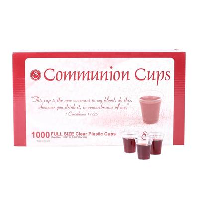 Communion Cups Clear Full Size 1 3/8in 1000 CT